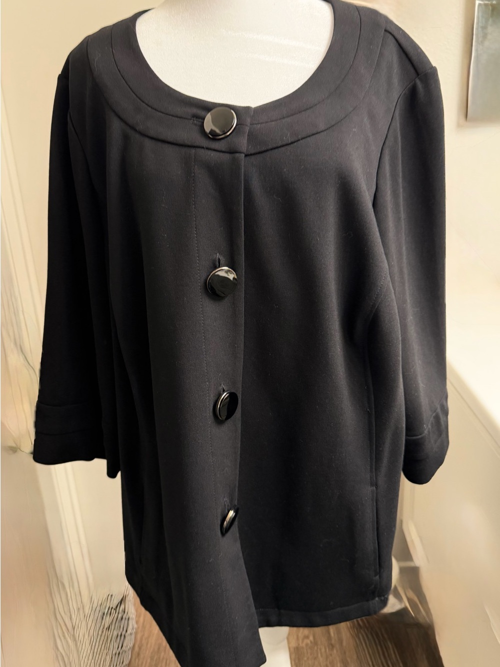 Semantiks Black Button-Front Woman's Blazer Jacket